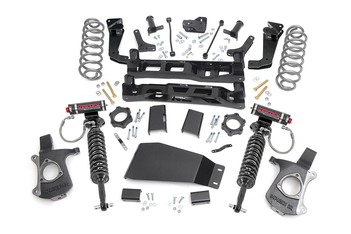 GMC Yukon Suspension Lift Kit - Rough Country - 7.5 Inch Lift Kit with Vertex Coilovers - '07-'14
